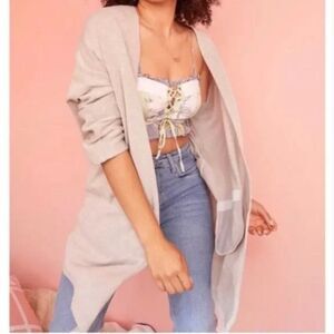 Donni Anthro Ribbed Slouchy Long Sleeves Open Front‎ Cardigan One Size NEW